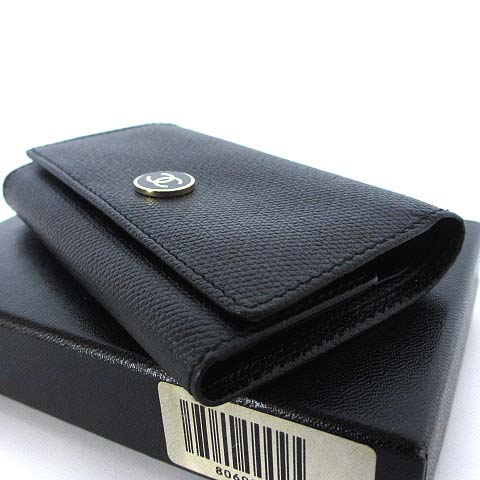 美品☆CHANEL シャネル ココボタン キーケース 6連 ブラック 付属品