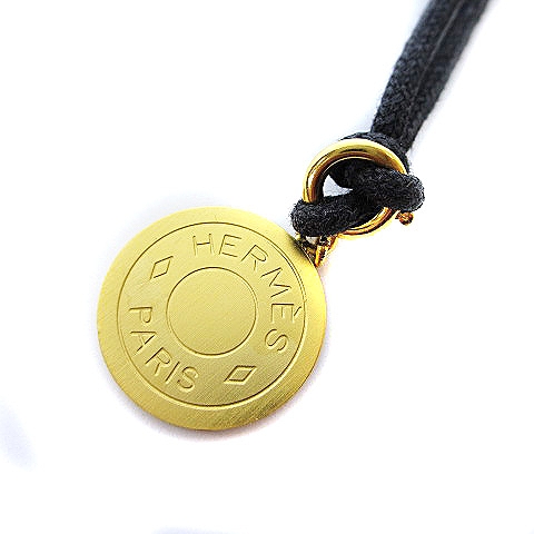 エルメス HERMES セリエ コイン チャーム ペンダントトップ ネックレス 