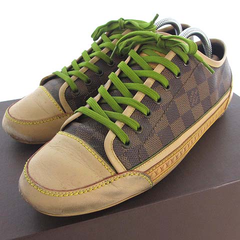 ルイヴィトン LOUIS VUITTON ダミエ レザー スニーカー ローカット 