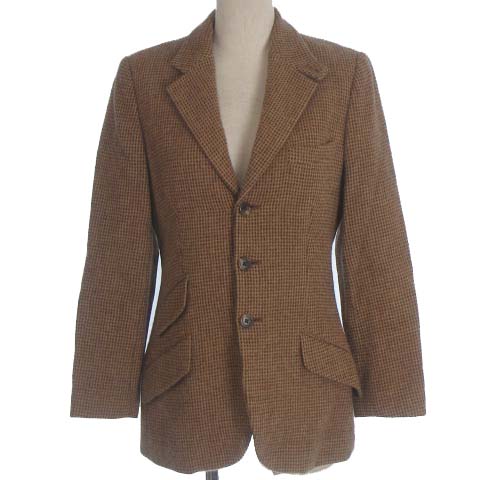 ラルフローレン RALPH LAUREN テーラード ジャケット 総裏 3B ツイード 
