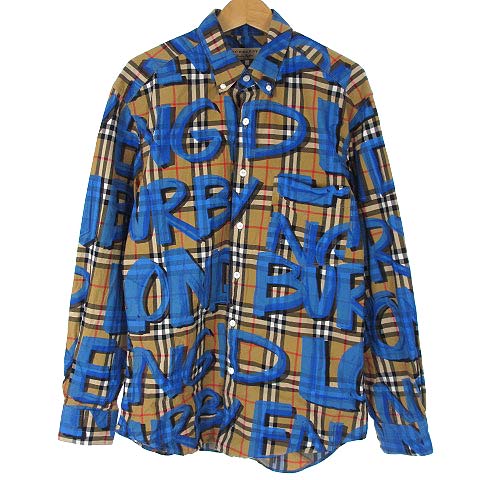バーバリー BURBERRY 美品 18AW Graffiti Print Vintage Check Shirt
