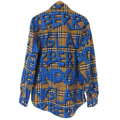 バーバリー BURBERRY 美品 18AW Graffiti Print Vintage Check Shirt  