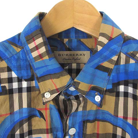 バーバリー BURBERRY 美品 18AW Graffiti Print Vintage Check Shirt 