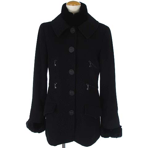 シャネル CHANEL 2002AW 02A コート ステンカラー ラビットファー 