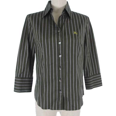 バーバリー ロンドン BURBERRY LONDON シャツ スキッパー 七分袖 ロゴ 