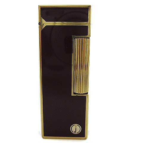 ダンヒル dunhill ローラー ガスライター 総漆 ワインレッド ゴールド 