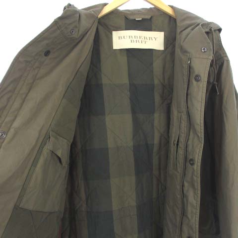 バーバリーブリット BURBERRY BRIT モッズコート 裏チェック 無地 