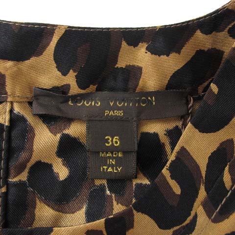 未使用品 ルイヴィトン LOUIS VUITTON ワンピース 半袖 レオパード 総  