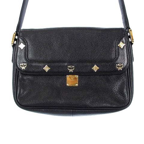 エムシーエム MCM ショルダー バッグ 斜めがけ フラップ レザー 本革 