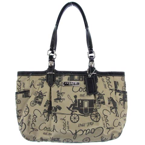 コーチ COACH ホースアンド キャリッジ トートバッグ キャンバス ロゴ 