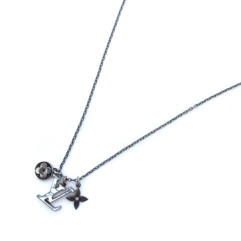 ルイヴィトン LOUIS VUITTON 美品 ネックレス ペンダント LVイニシャル  