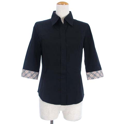 美品 バーバリーロンドン メガチェック ホース ロゴ刺繍 2way シャツ 美品 バーバリーロンドン メガチェック ホース ロゴ刺繍 2way シャツ