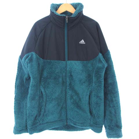 アディダス adidas フリースジャケット ボア 長袖 切替 ロゴ ジップアップ 緑 グリーン 黒 ブラック M アウター メンズ  022-902208100046 | ベクトルパーク