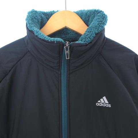 アディダス adidas フリースジャケット ボア 長袖 切替 ロゴ