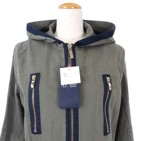 未使用品 アルマーニ ジーンズ ARMANI JEANS コート フード ジップ