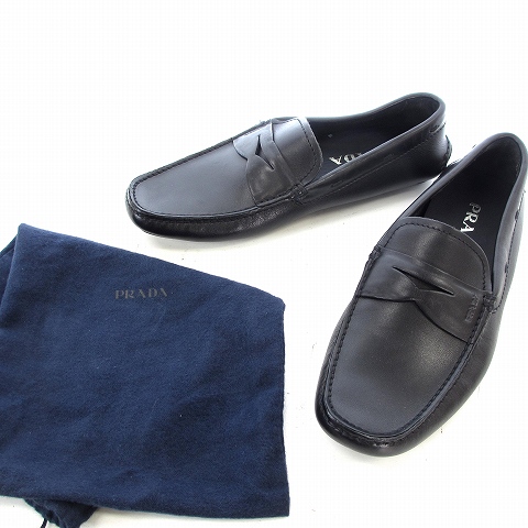 プラダ PRADA ドライビングシューズ ローファー レザー 2D1102 黒