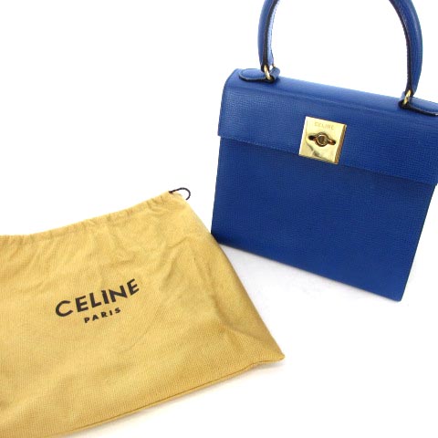 [美品] CÉLINE ブルー　セリーヌ　レザー ハンド　ショルダー　バッグ 楽天市場】CELINE セリーヌ（カラーブルー）（バッグ・小物