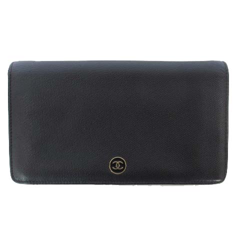 シャネル CHANEL ココマーク 長財布 二つ折り ウォレット レザー ワン  