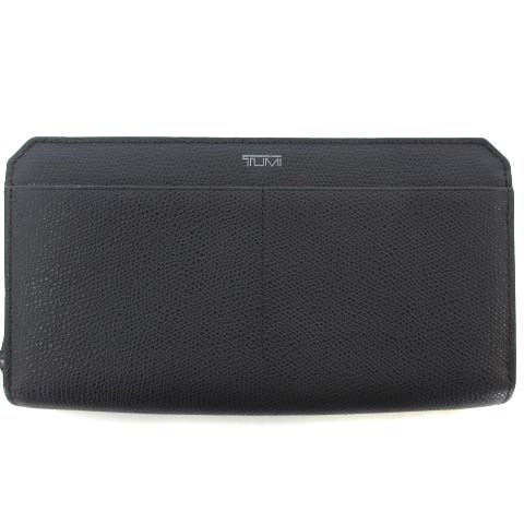 トゥミ TUMI 美品 長財布 ウォレット ラウンドジップ レザー ブラック  