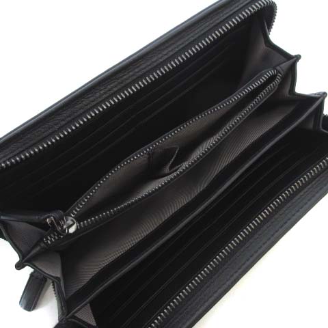 トゥミ TUMI 美品 長財布 ウォレット ラウンドジップ レザー ブラック  