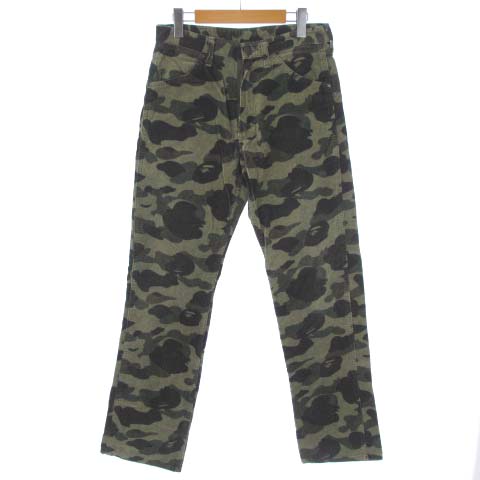 アベイシングエイプ A BATHING APE コーデュロイ パンツ 迷彩 カモフラ