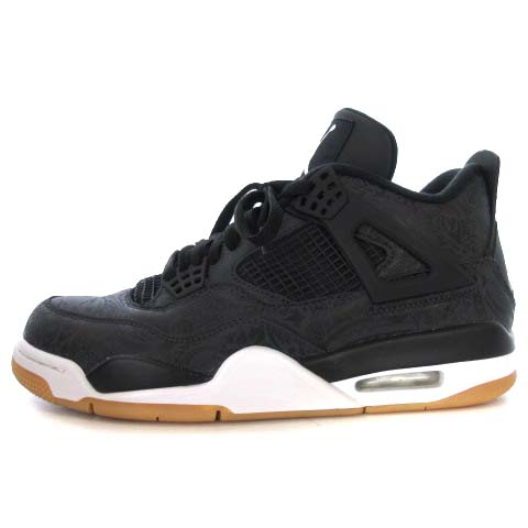 ナイキ NIKE 美品 Air Jordan 4 Retro Laser Black Gum CL1184-001 