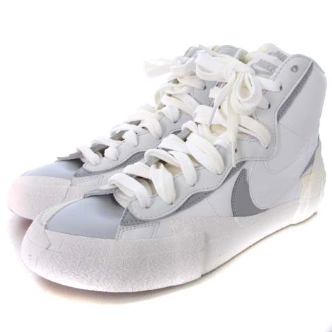 ナイキ NIKE ×sacai サカイ 美品 BLAZER MID WHITE/WOLF GREY ブレザー 