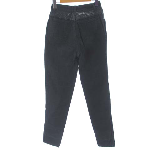 フェンディ FENDI ズッカ柄 テーパード パンツ 総柄 コットン ブラック  