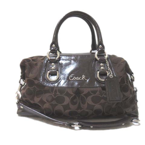 コーチ COACH シグネチャー バッグ ブラウン F15443 2way ハンドバッグ 