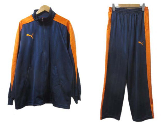 プーマ PUMA セットアップ ジャージ ネイビー オレンジ スポーツウエア 