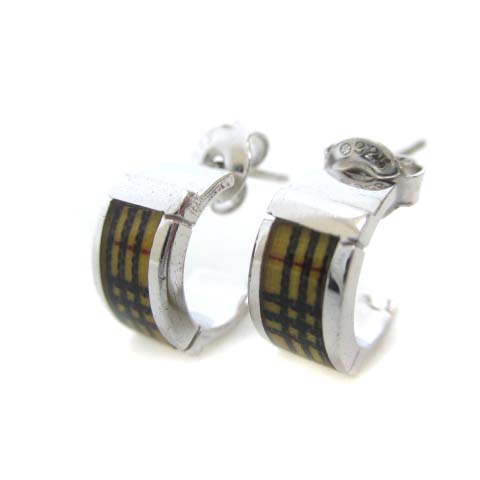 BURBERRY 925シルバー スクエアピアス いそがしく