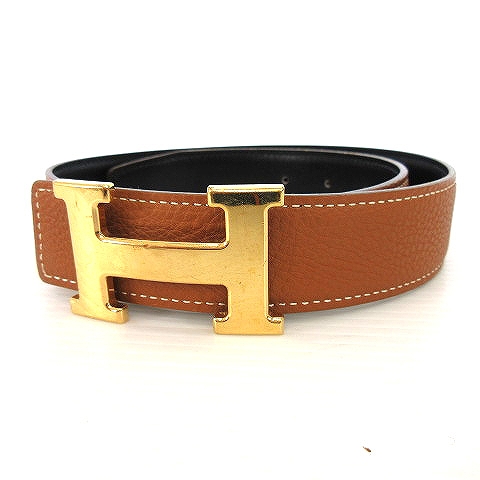 エルメス HERMES コンスタンス ベルト バックル □E刻印 レザー 65 茶 