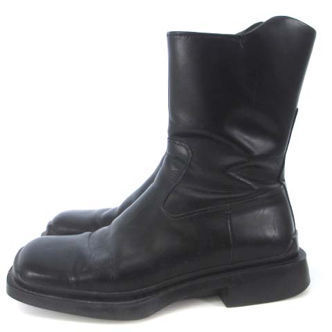 プラダ PRADA 7 0977 ショートブーツ スクエアトゥ サイドジップ 
