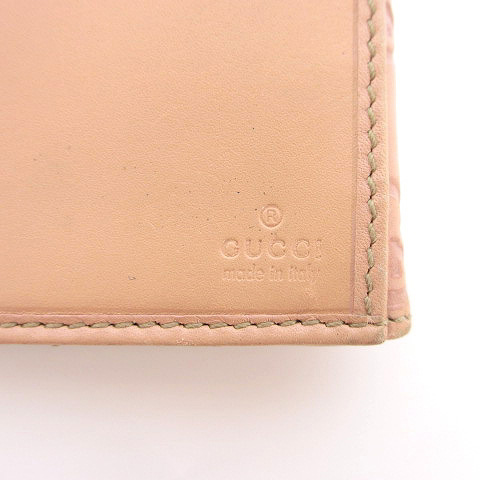 グッチ GUCCI 112715 GG柄 長財布 多収納 シマ レザー ピンク
