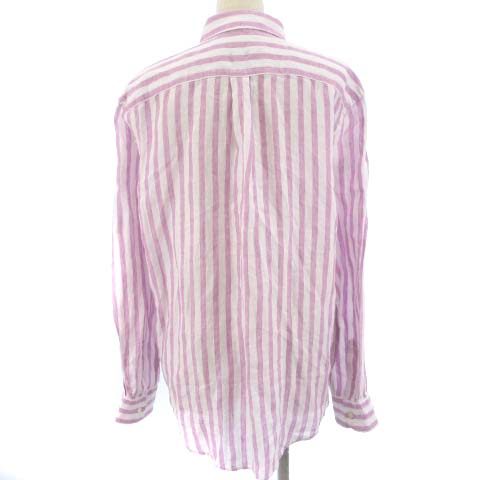 Ralph Lauren RELAXED FIT リネン ホワイ長袖シャツ