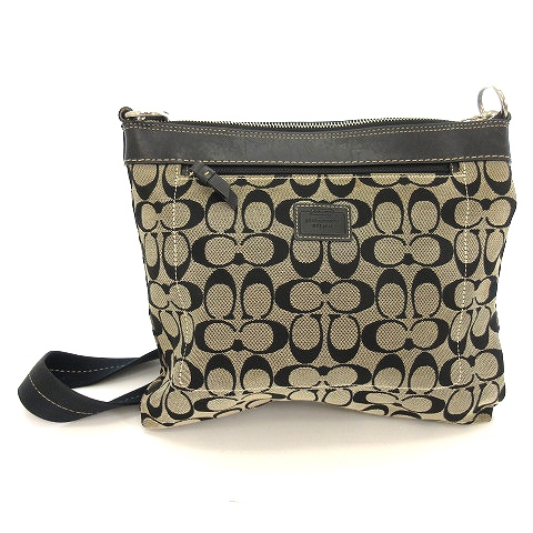 コーチ COACH 6448 ショルダーバッグ シグネチャー レザーコンビ 