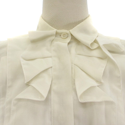 グッチ GUCCI タグ付き 198023・ZR053 シャツ ブラウス 長袖 フリル