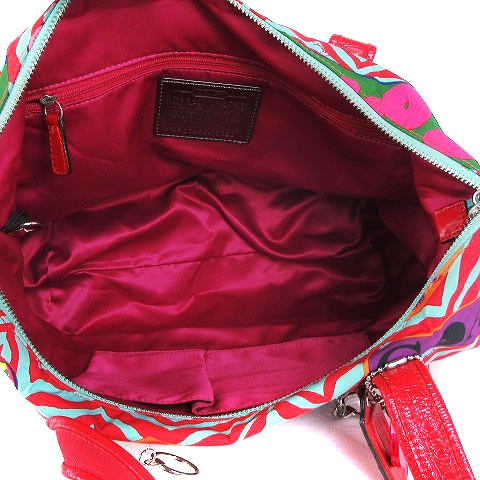コーチ COACH ポピー POPPY トートバッグ 大容量 ナイロン レザー 