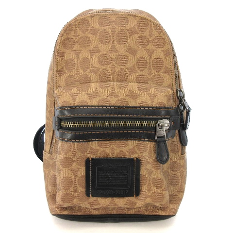 コーチ COACH 32217 ボディバッグ ショルダー シグネチャー 多収納 茶 