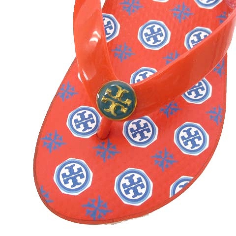 Tory Burch トリーバーチ ビーチ サンダル 赤 ロゴ 靴 トリーバーチ TORY BURCH ビーチサンダル 厚底 ロゴ 総柄 レッド