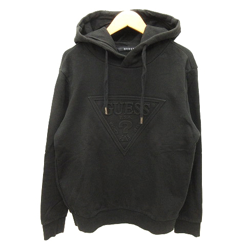 GUESS ゲスパーカー メンズS Guess（ゲス）の「『GUESS⁄ゲス』裏毛ロゴ刺繍プルオーバーパーカー