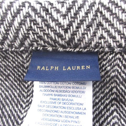 【新品】レア RALPH LAUREN ヘリンボーンひざ掛け ベージュ ラルフローレン RALPH LAUREN ブランケット ひざ掛け ポニー
