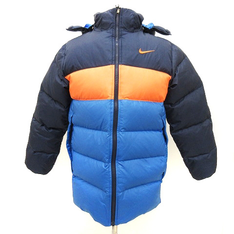 ナイキ NIKE ダウンジャケット フード ジップアップ ワンポイント ロゴ  