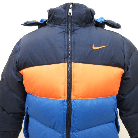 ナイキ NIKE ダウンジャケット フード ジップアップ ワンポイント ロゴ 