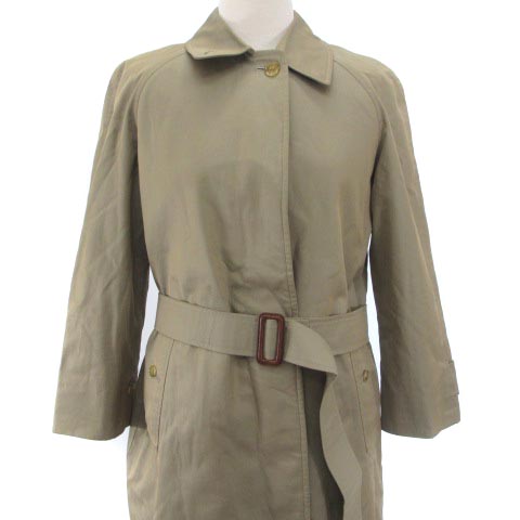 【金タグ】バーバリー　ステンカラー　スプリングコート　ノバチェック　バックボタン 金タグ】バーバリー ステンカラー スプリングコート ノバ