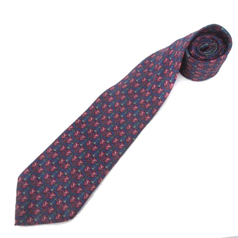 エルメス　ネクタイ エルメス HERMES 7255 MA ネクタイ レギュラータイ 総柄 花柄