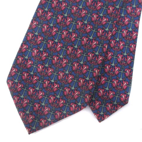 エルメス HERMES 7255 MA ネクタイ レギュラータイ 総柄 花柄