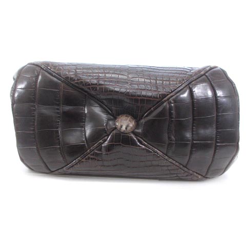 新宿屋 SHINJUKUYA クロコ ショルダーバッグ ハンド レザー 本革  