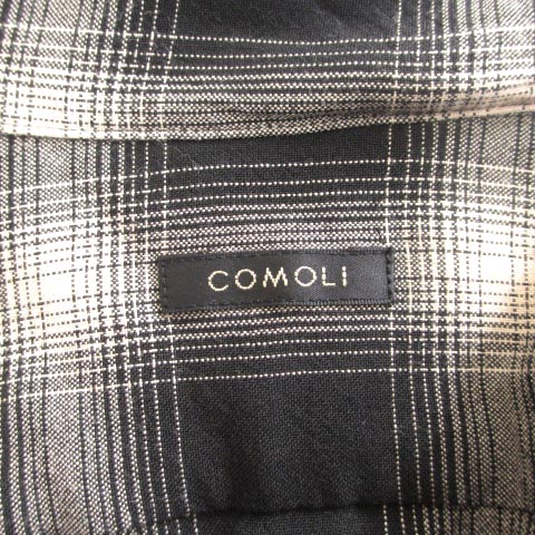 COMOLI 23SS レーヨンチェック オープンカラーシャツ ２ コモリ COMOLI 美品 23SS レーヨンチェック オープンカラーシャツ X01