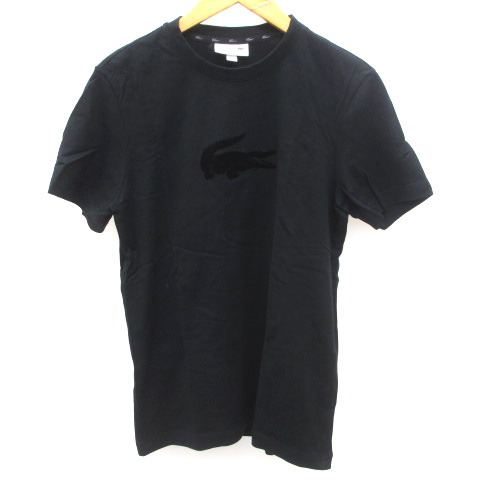 ラコステ LACOSTE Tシャツ 半袖 ロゴ コットン 黒 ブラック FR2